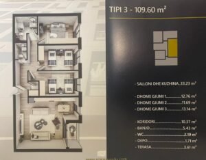 Shitet banesa në Prizren 109.60 m² – Hillside