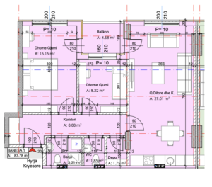 Banesa 83.78 m² ,  Fushë Kosova Park Residence