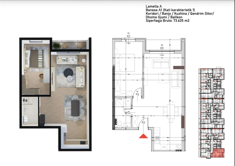 Shitet banesa 91.187 m², Prishtina e re - Polaris Select Residence