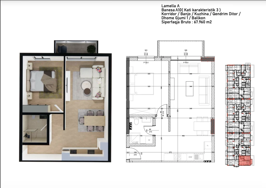 Shitet banesa 67.960 m², Prishtina e re – Polaris Select Residence