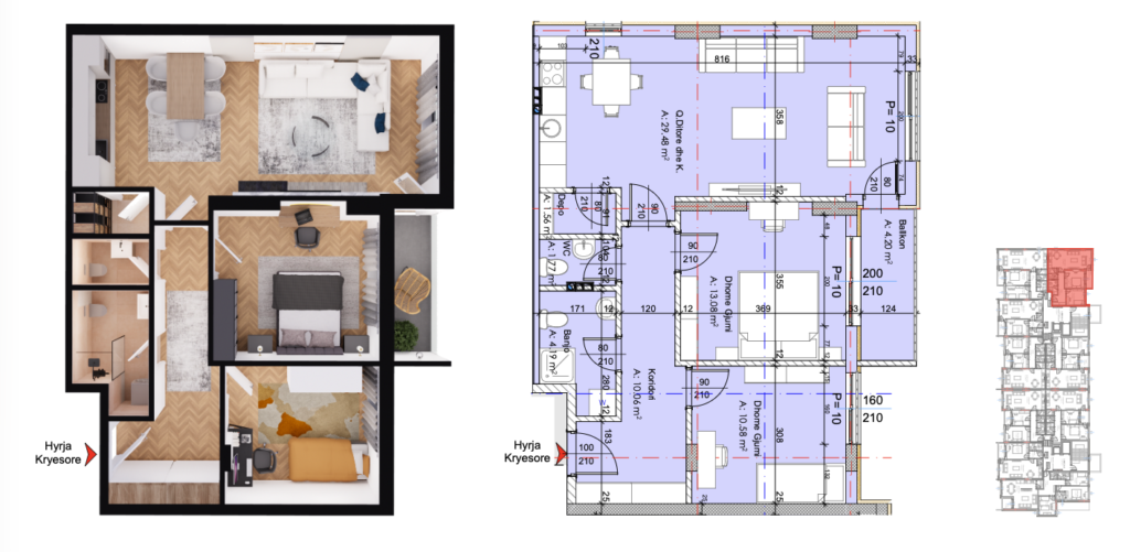 Banesa në shitje 87.16 m², Fushë Kosova Park Residence