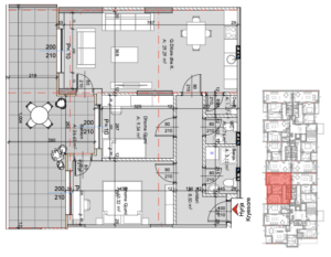 Banesa në shitje 106.60m² , Fushë Kosova Park Residence