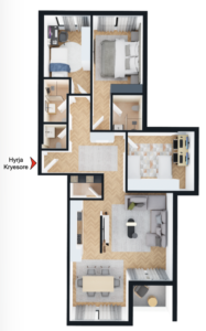 Banesa në shitje 106.91m² , Fushë Kosova Park Residence