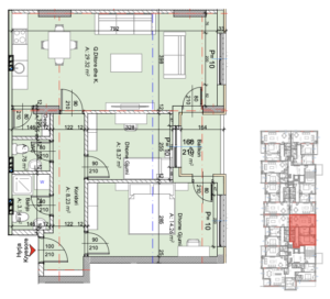 Banesa në shitje 81.51 m² , Fushë Kosova Park Residence