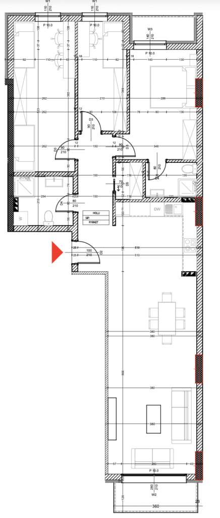 Shitet banesa 129.34 m², Prishtina e re – Polaris Select Residence