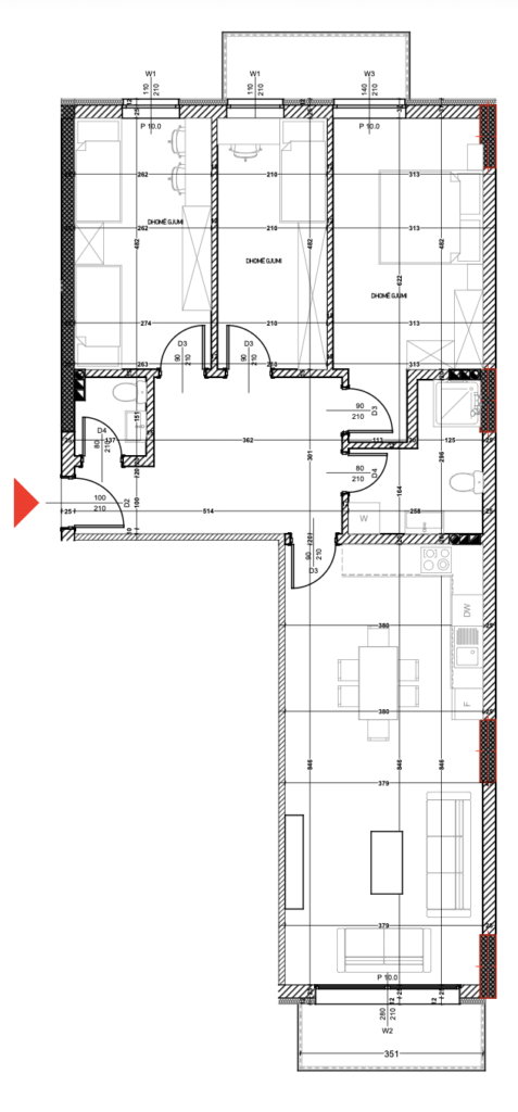 Shitet banesa 116.95 m², Prishtina e re – Polaris Select Residence