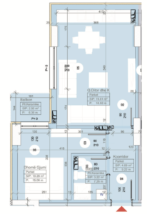 Shitet banesa 48.09 m² në Vushtrri – Vicianum Residence