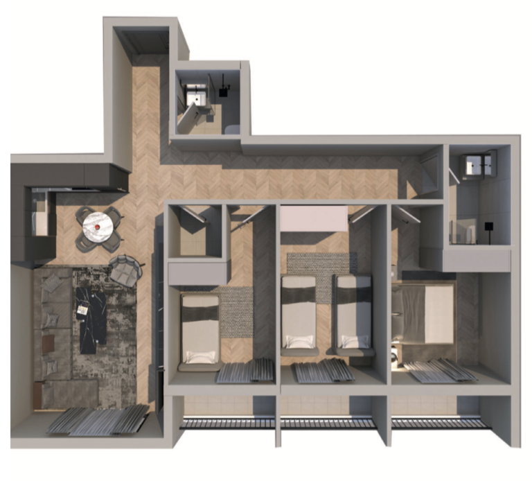 Shitet banesa 99.01 m² në Vushtrri – Vicianum Residence