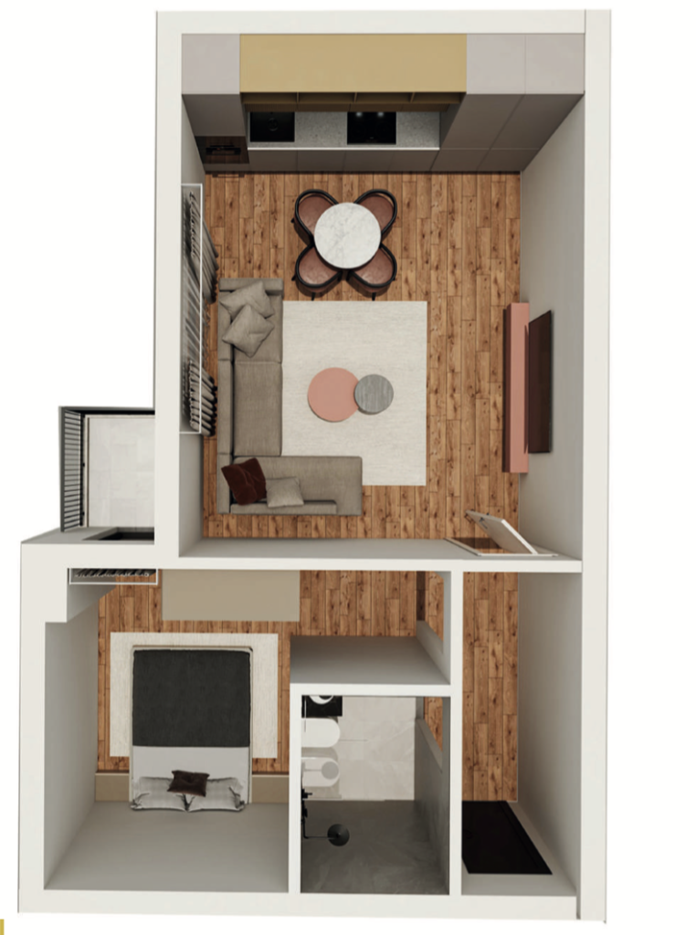 Shitet banesa 47.81 m² në Vushtrri – Vicianum Residence