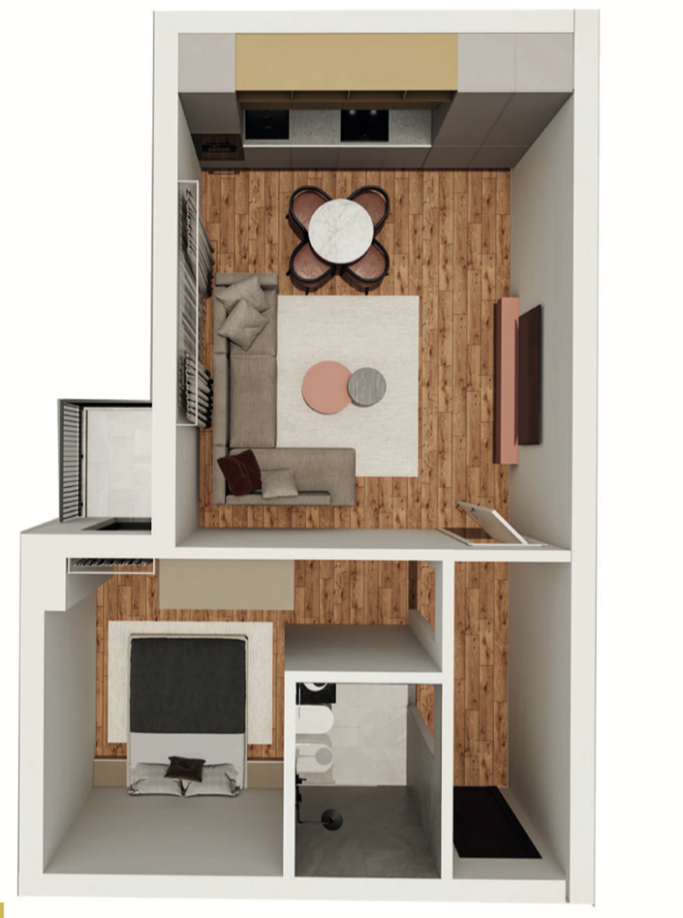 Shitet banesa 47.81 m² në Vushtrri – Vicianum Residence