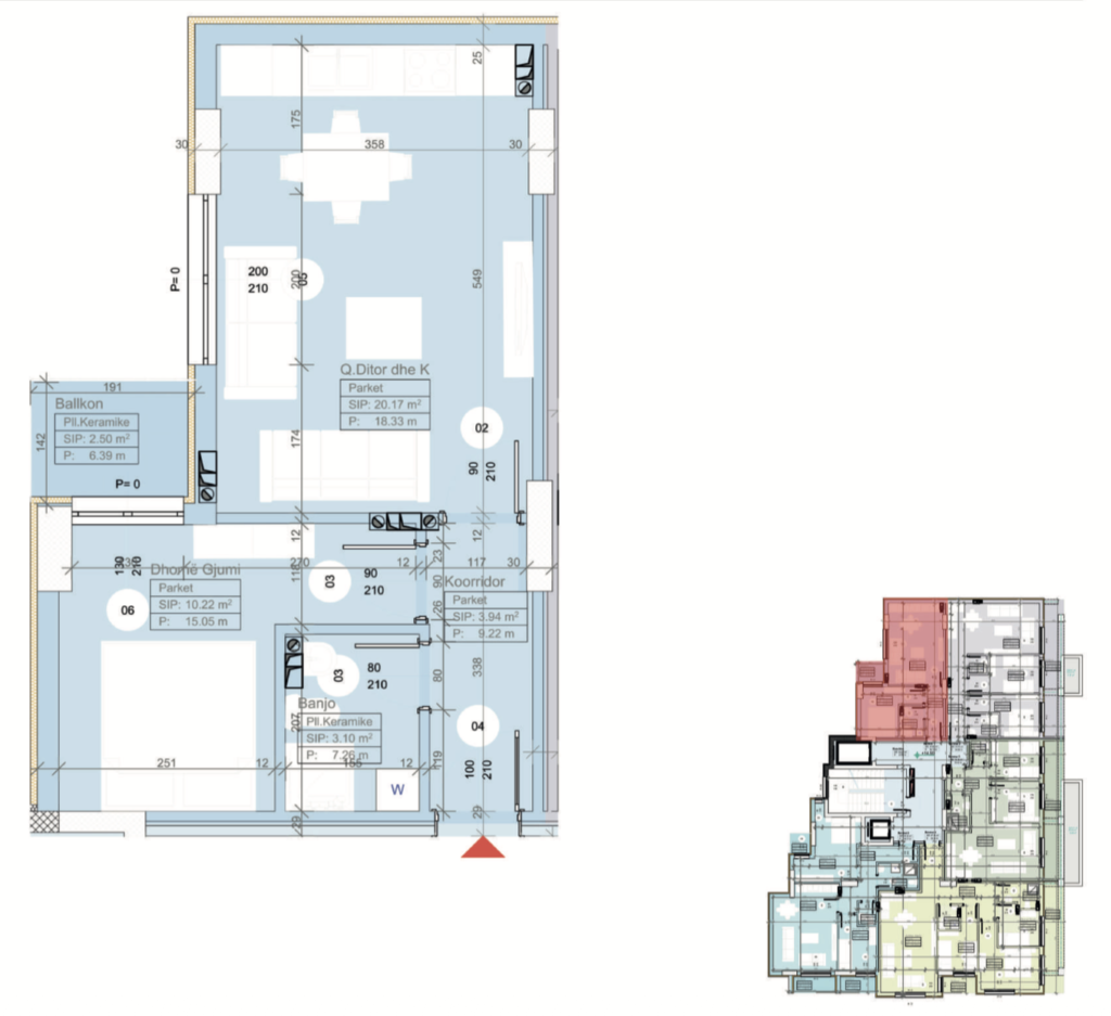 Shitet banesa 47.81 m² në Vushtrri – Vicianum Residence