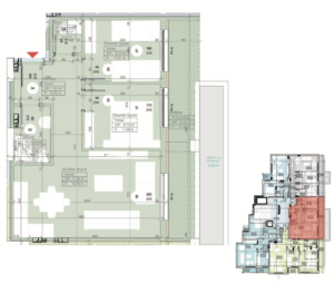 Shitet banesa 73.38 m² në Vushtrri – Vicianum Residence