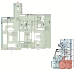 Shitet banesa 86.28  m² në Vushtrri – Vicianum Residence