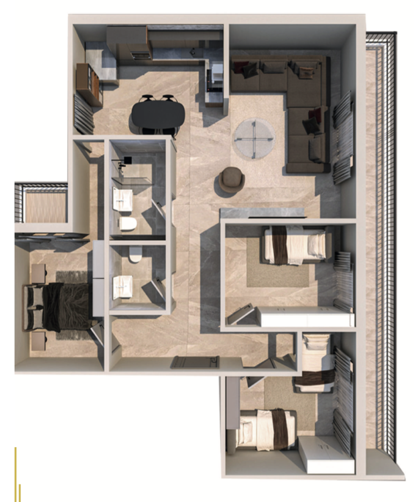 Shitet banesa 109.73 m² në Vushtrri – Vicianum Residence