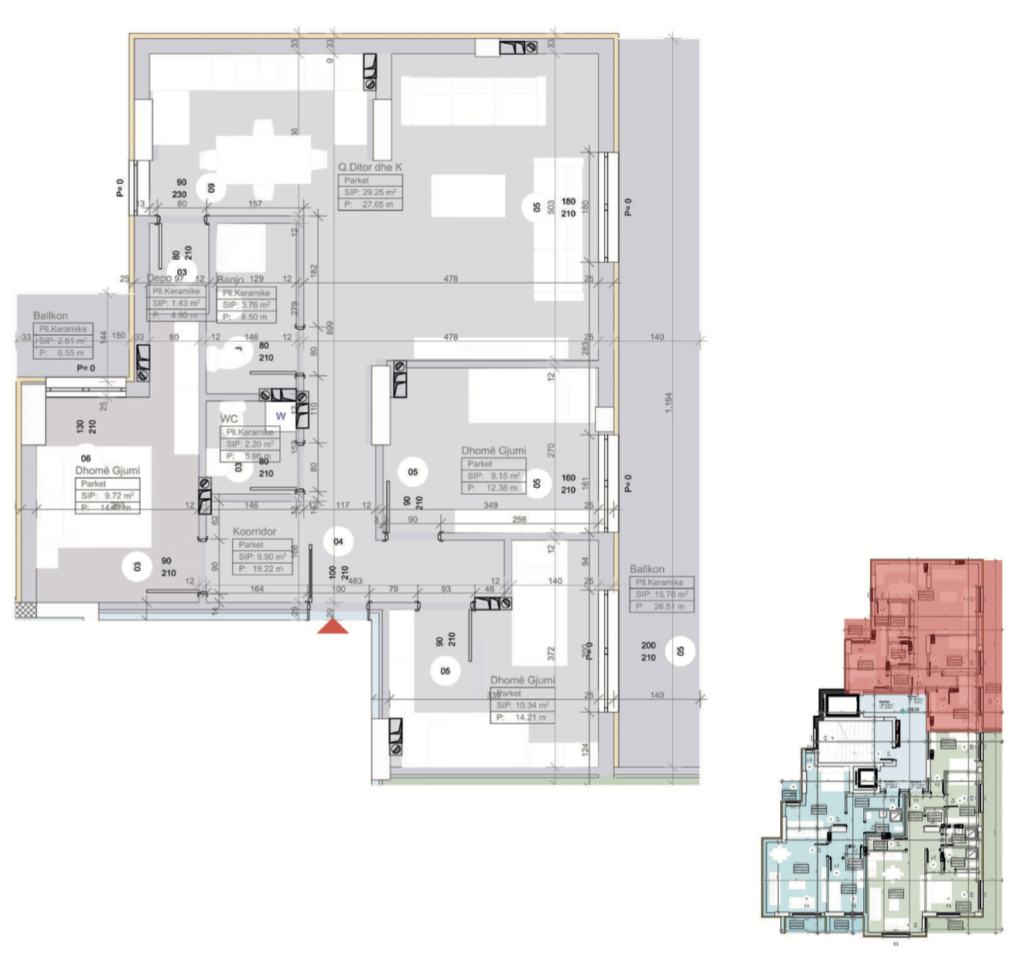 Shitet banesa 109.73 m² në Vushtrri – Vicianum Residence