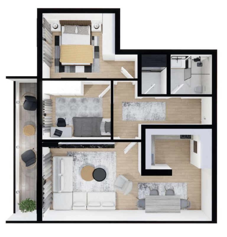 Shitet banesa 90.1 m² - Malisheva Park Residence