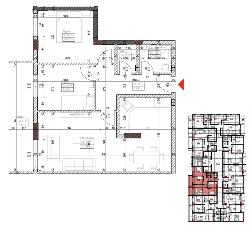 Shitet banesa 90.1 m² – Malisheva Park Residence