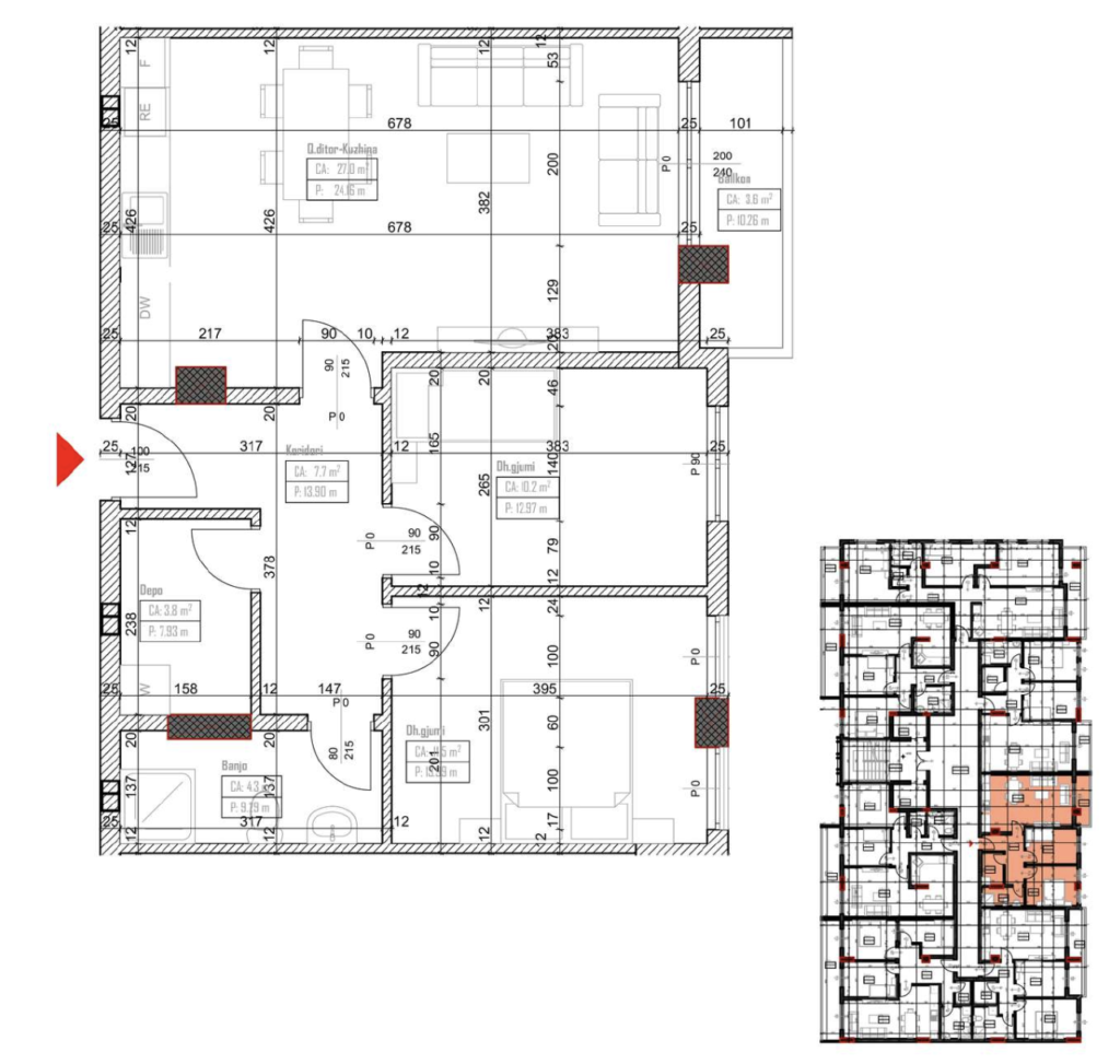 Shitet banesa 79.9 m² – Malisheva Park Residence