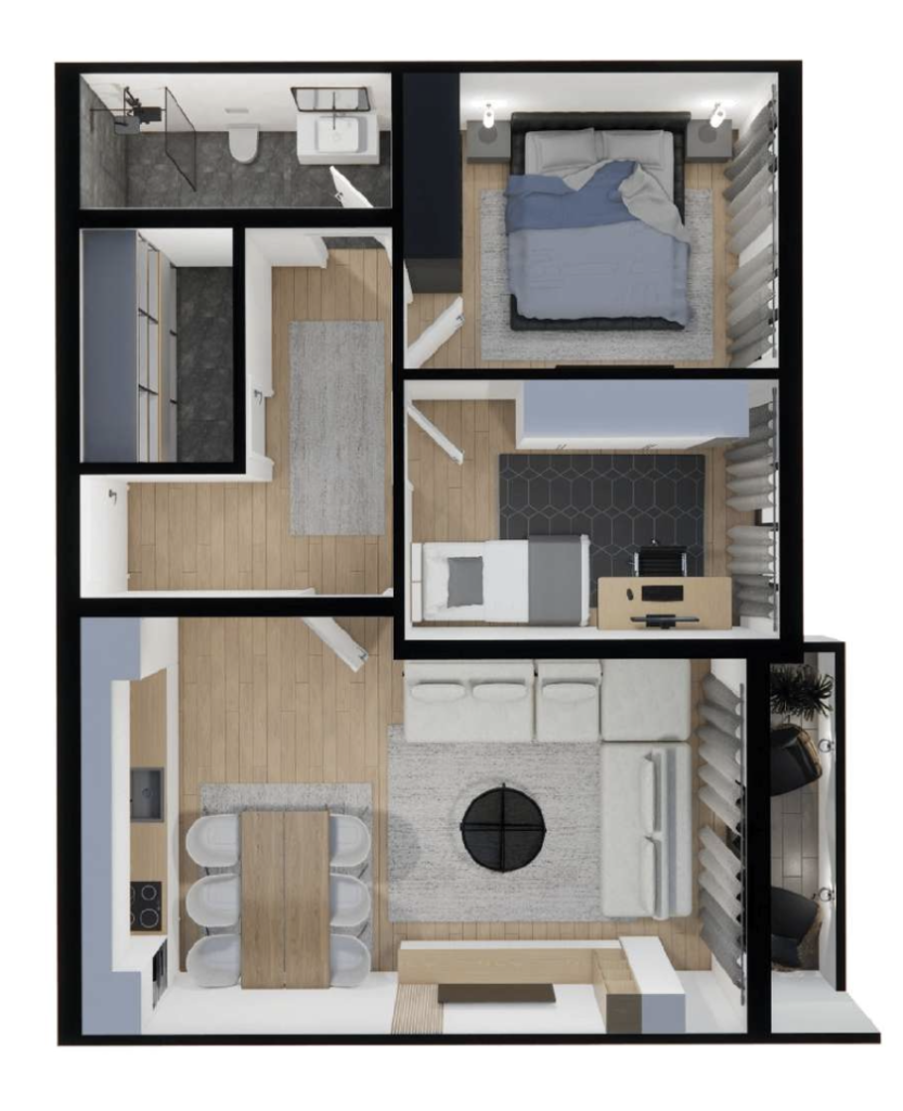 Shitet banesa 79.9 m² – Malisheva Park Residence