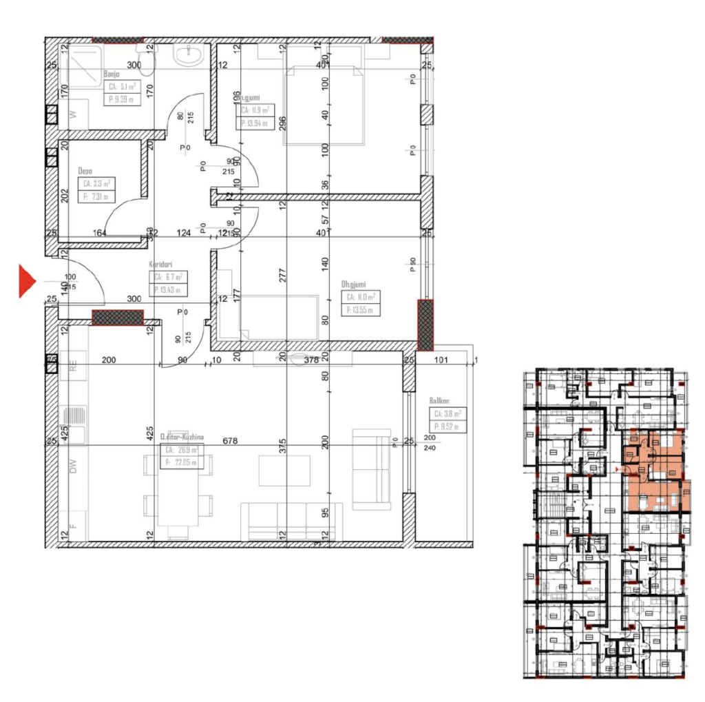 Shitet banesa 79.9 m² – Malisheva Park Residence