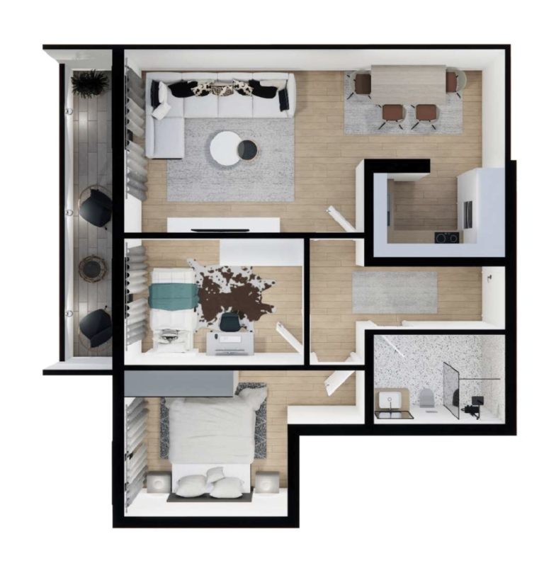Shitet banesa 88.4 m² - Malisheva Park Residence