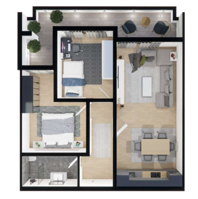 Shitet banesa 88.9 m² - Malisheva Park Residence