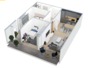 Shitet banesa 88.9 m² – Malisheva Park Residence