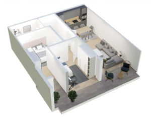 Shitet banesa 88.9 m² – Malisheva Park Residence