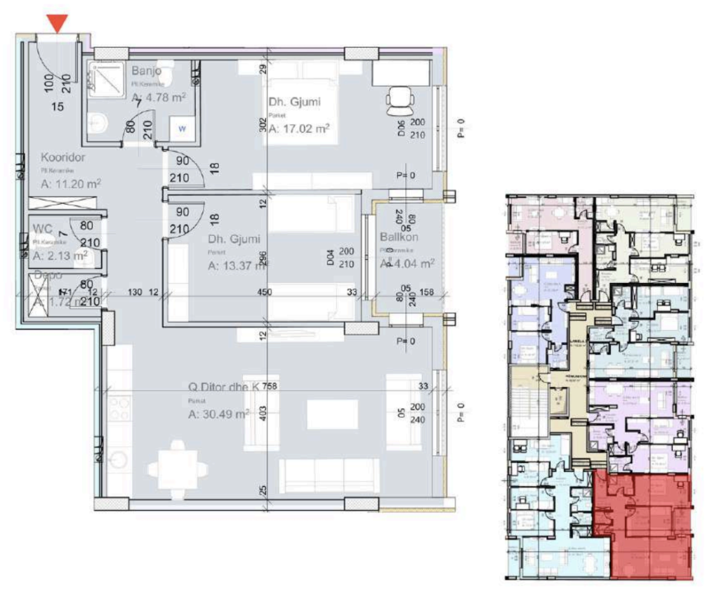 Shitet banesa 96.83 m² në Lipjan  – Ulpiana Park Center & Residence