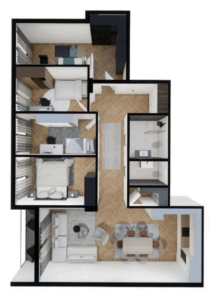 Shitet banesa 122.70 m² në Lipjan  – Ulpiana Park Center & Residence