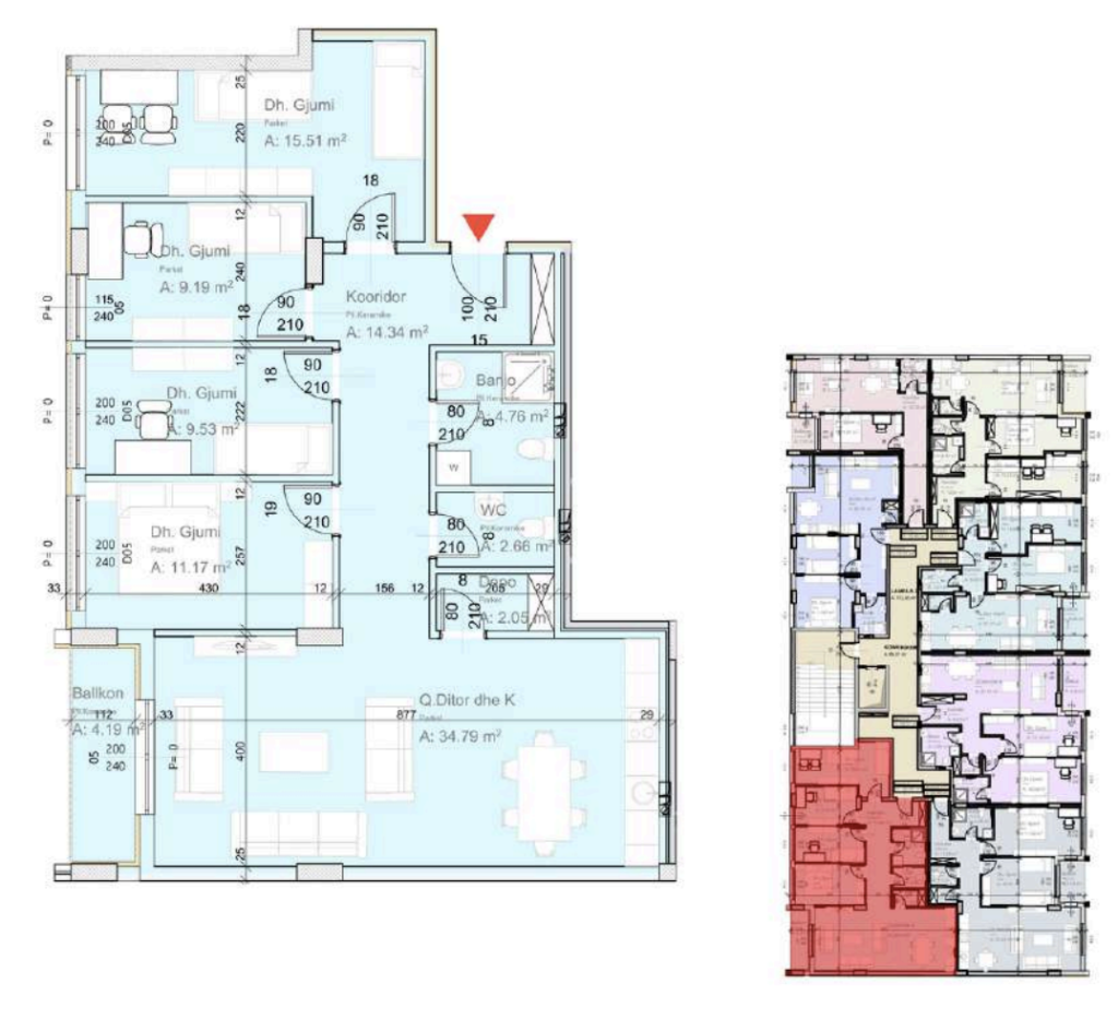Shitet banesa 122.70 m² në Lipjan  – Ulpiana Park Center & Residence