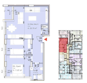 Shitet banesa 70.73 m² në Lipjan  – Ulpiana Park Center & Residence