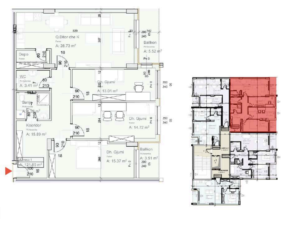 Shitet banesa 122.66 m² në Lipjan  – Ulpiana Park Center & Residence