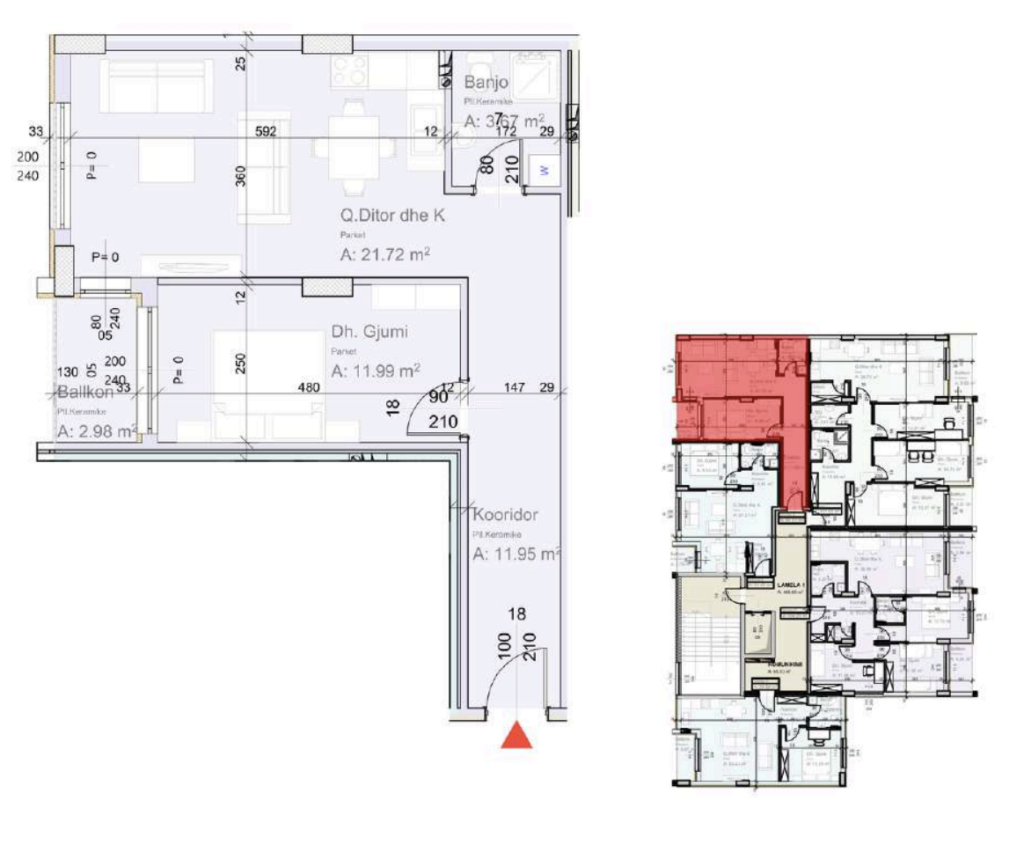 Shitet banesa 61.25 m² në Lipjan  – Ulpiana Park Center & Residence