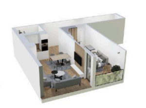 Shitet banesa 61.25 m² në Lipjan  – Ulpiana Park Center & Residence