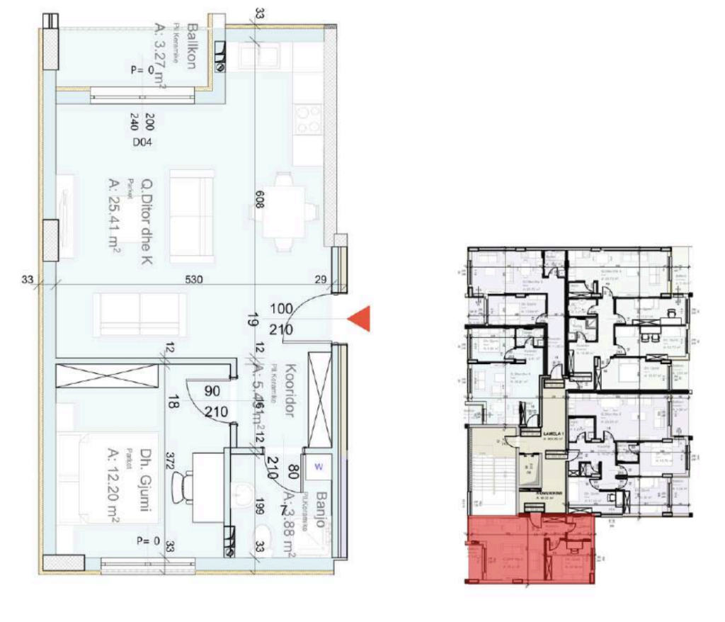 Shitet banesa 57.75 m² në Lipjan  – Ulpiana Park Center & Residence