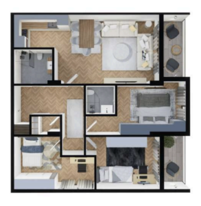 Shitet banesa 105.08 m² në Lipjan  – Ulpiana Park Center & Residence